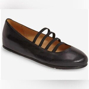 l’Amour Des Pieds Black Leather Ballet Flats-Size 6